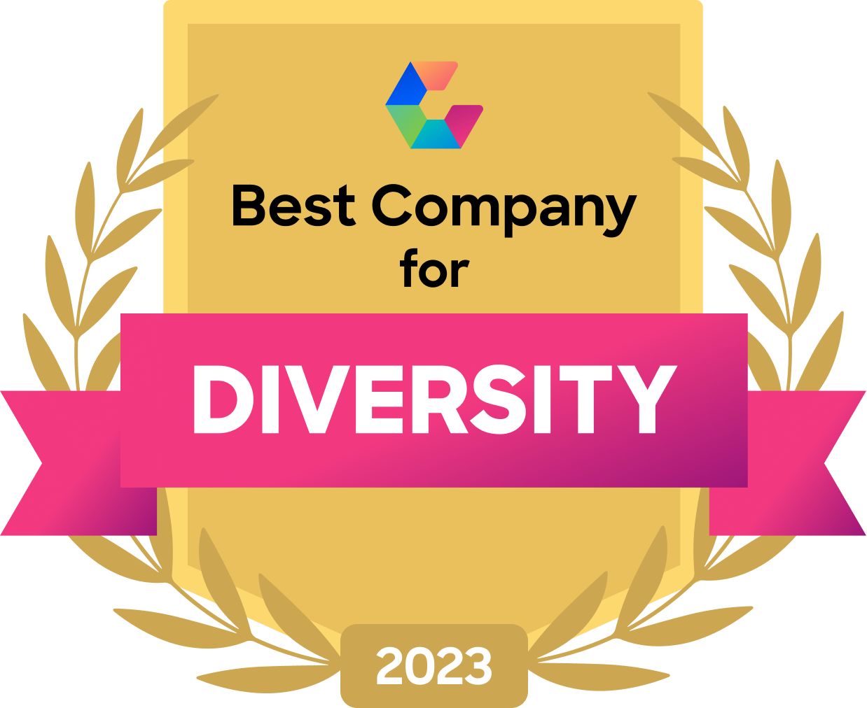 Comparably Best Company for Diversity 2023 award badge