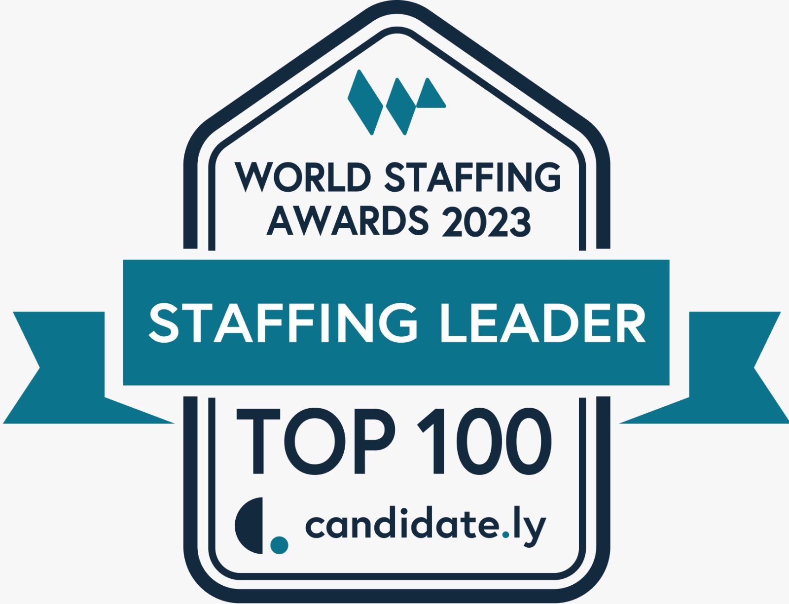 World Staffing Awards 2023 Top 100 Staffing Leader badge